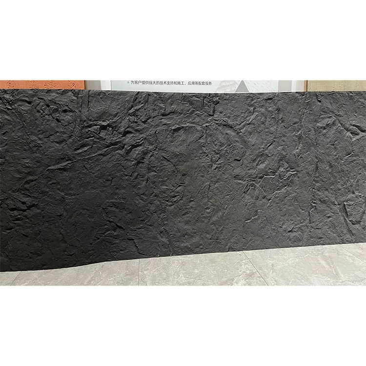 Dark rock-cut soft stone relief texture